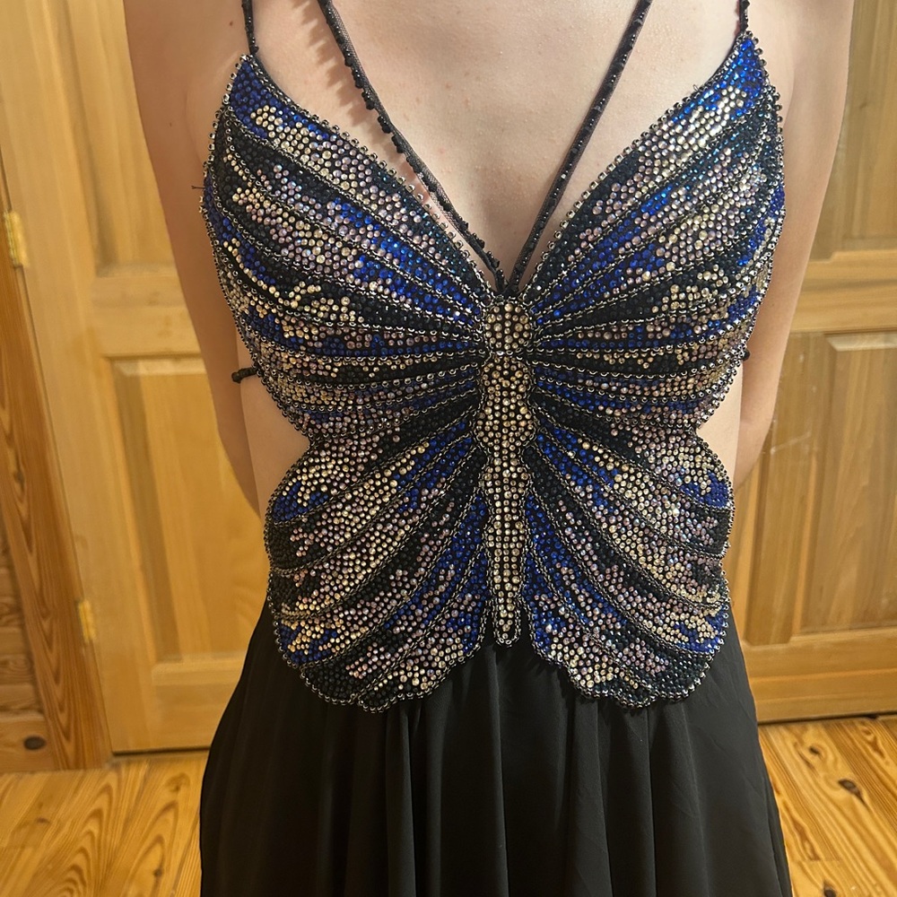 Jovani butterfly prom dress
